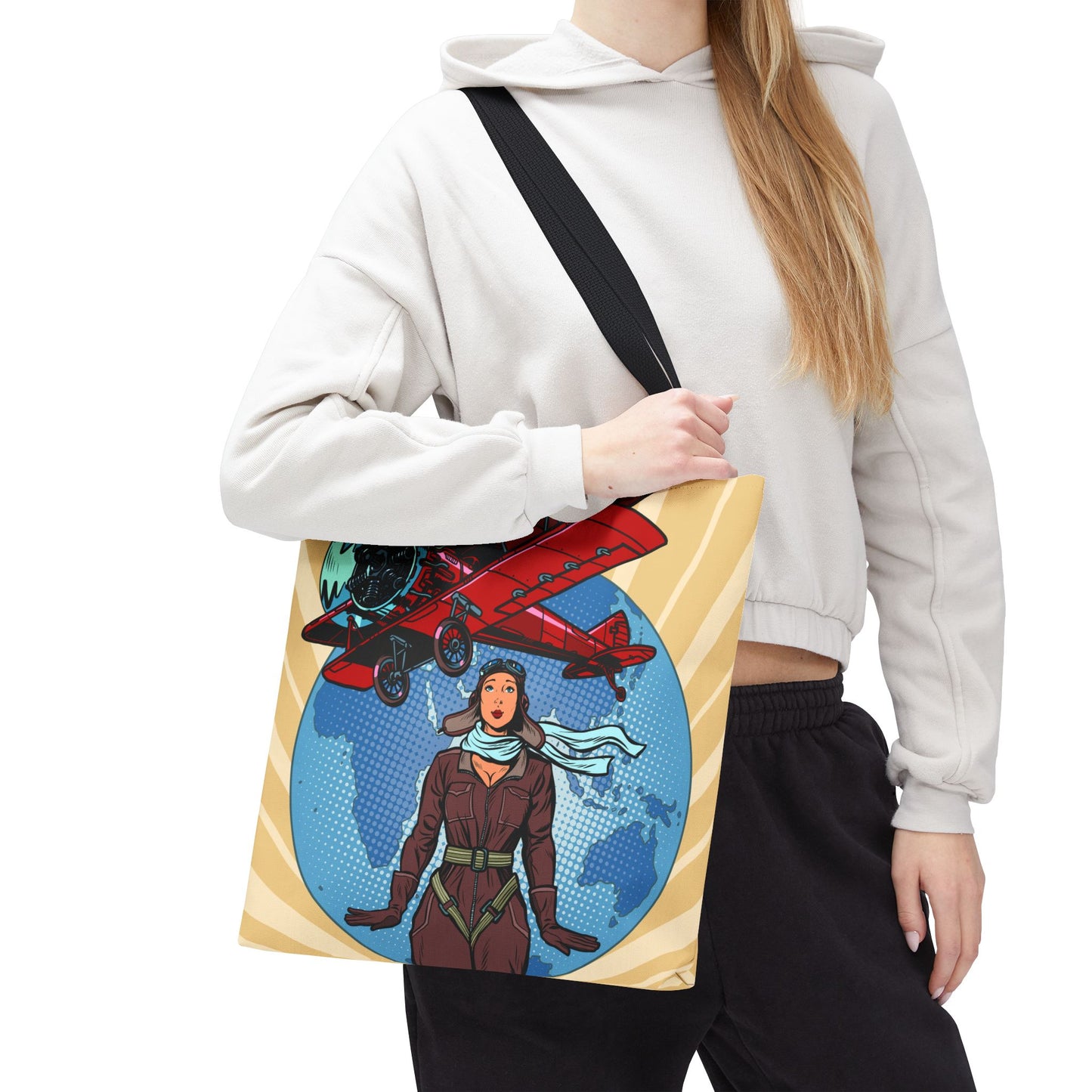 Imagine Flying the World Tote Bag