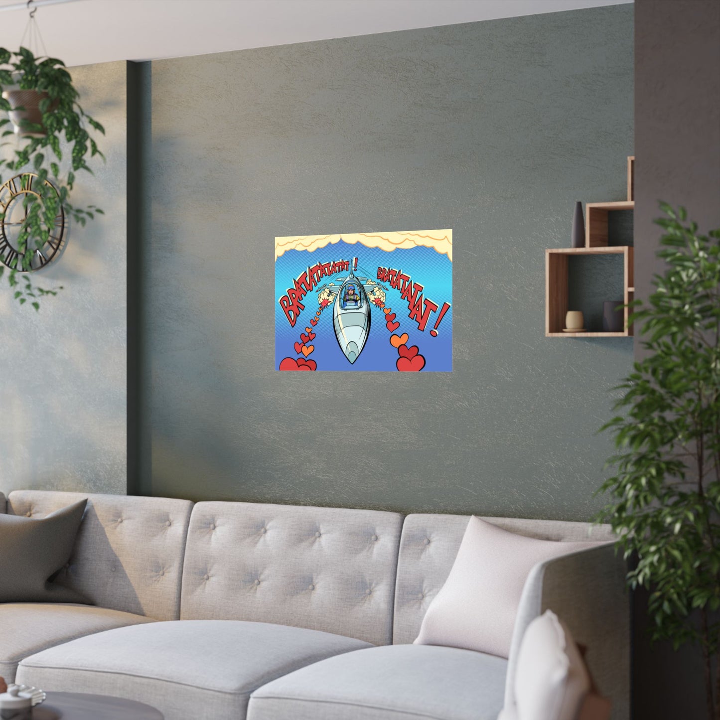 Hearts Incoming | Pop Art Aviatrix | Poster