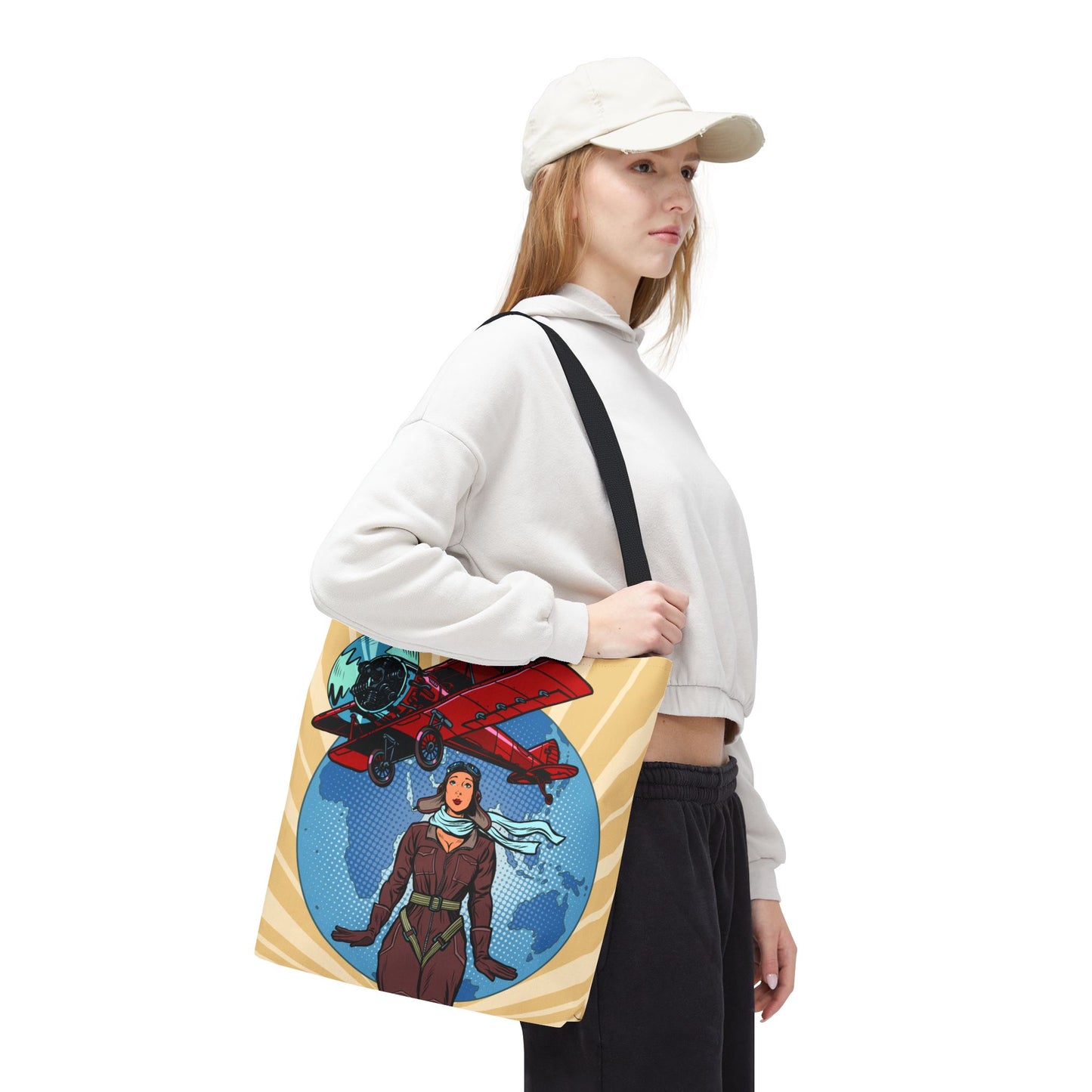 Imagine Flying the World Tote Bag