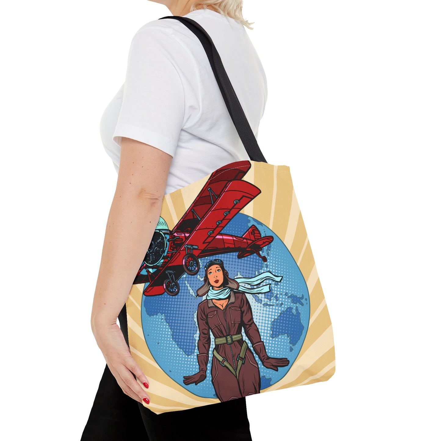 Imagine Flying the World Tote Bag
