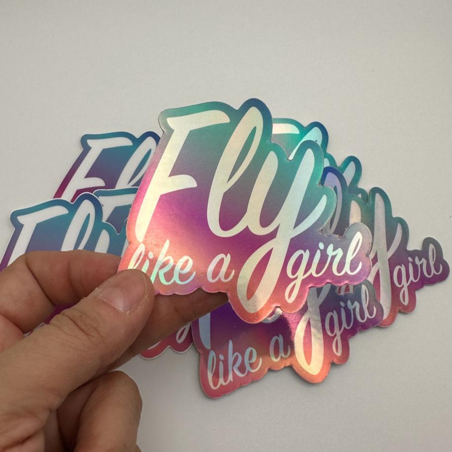 Fly Like a Girl Stickers