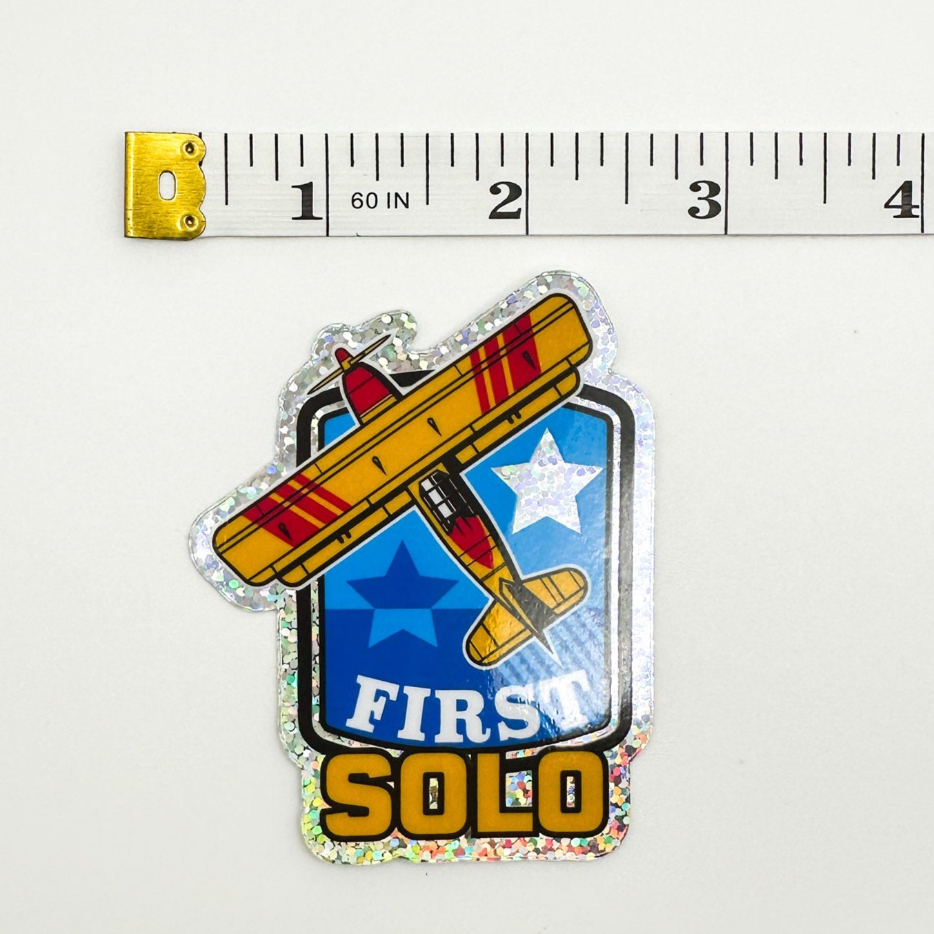 First Solo Glitter Sticker