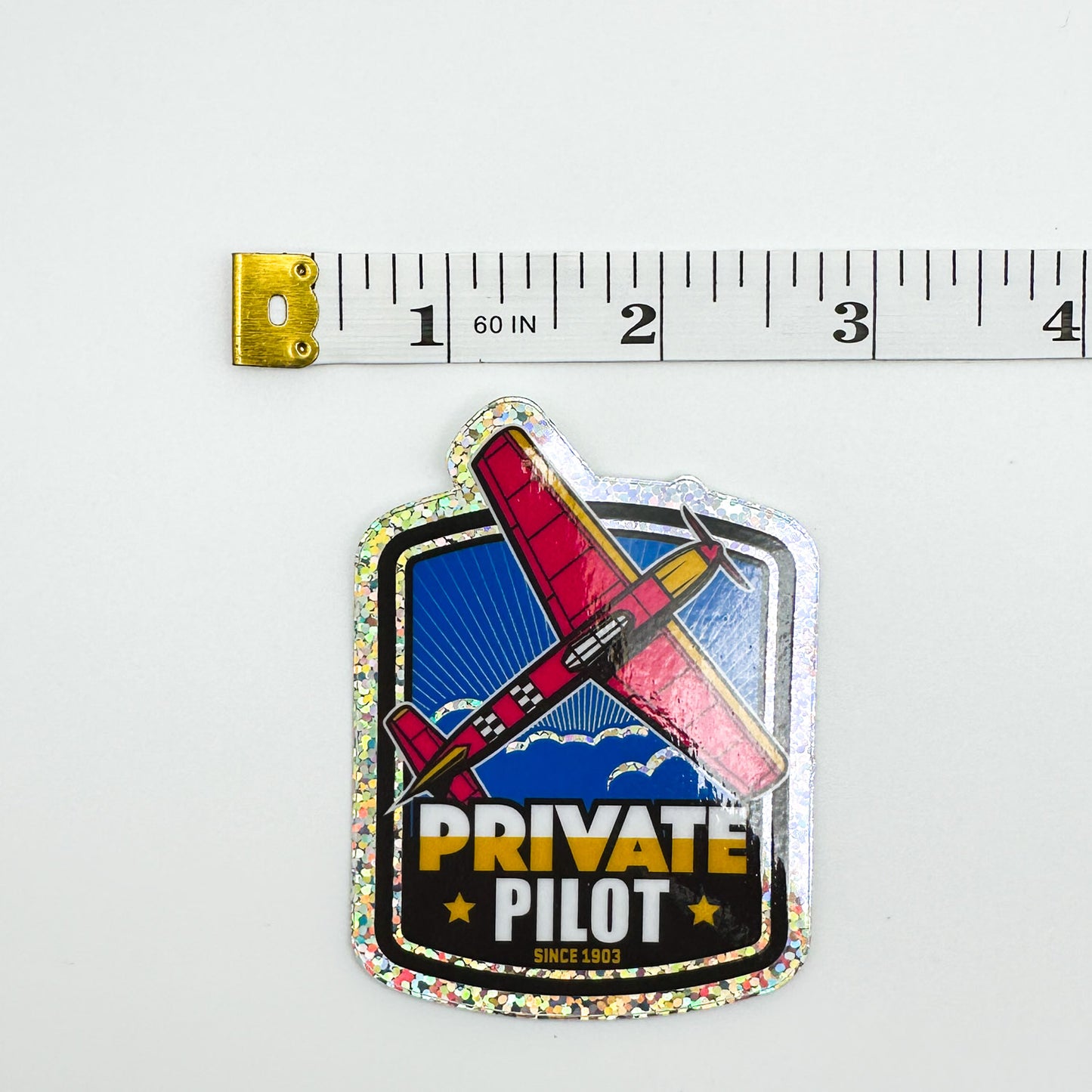 Private Pilot Glitter Sticker