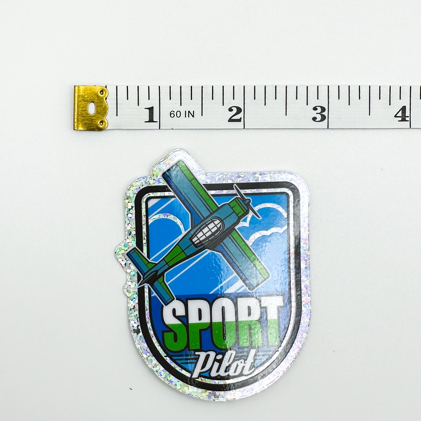 Sport Pilot Glitter Sticker