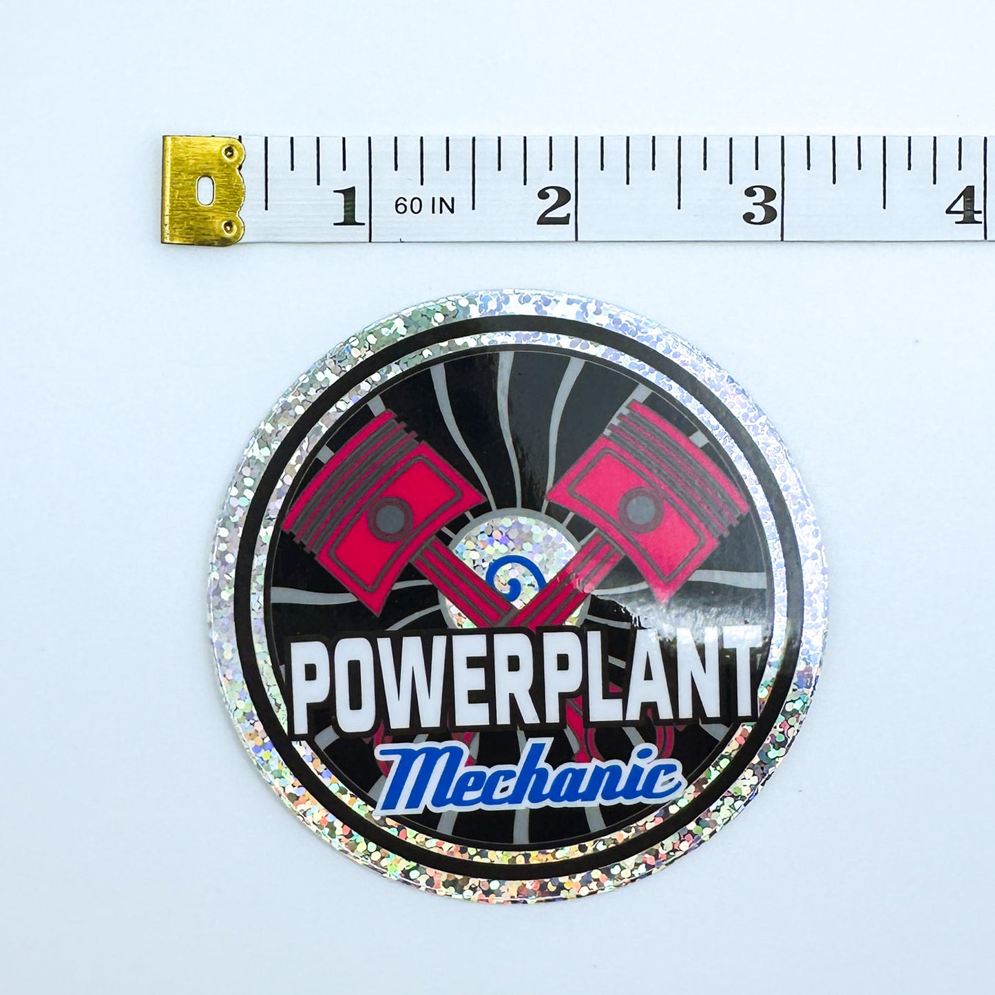 Powerplant Mechanic Glitter Sticker