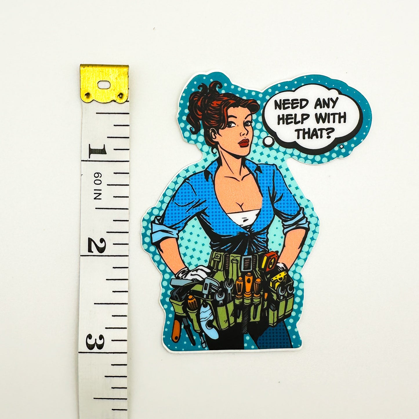 Female Mechanic Sticker - Need Any Help With That?