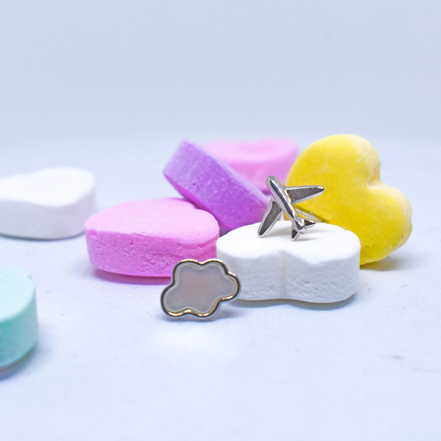Cloud Plane Asymmetric Stud Earrings