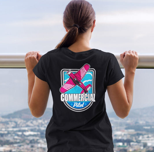 Commercial Pilot Retro T-shirt