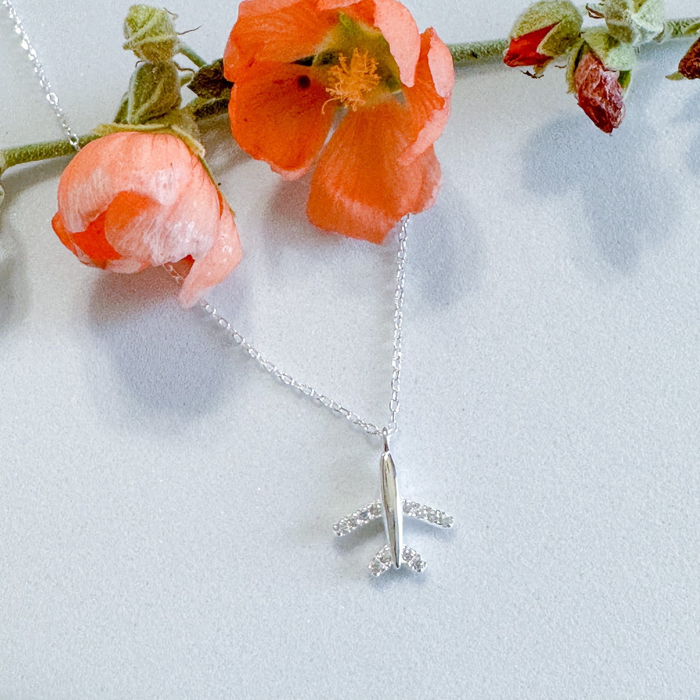 Jet Airplane Pendant Necklace