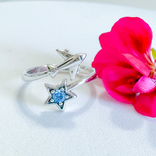 Airplane Shooting Star Ring