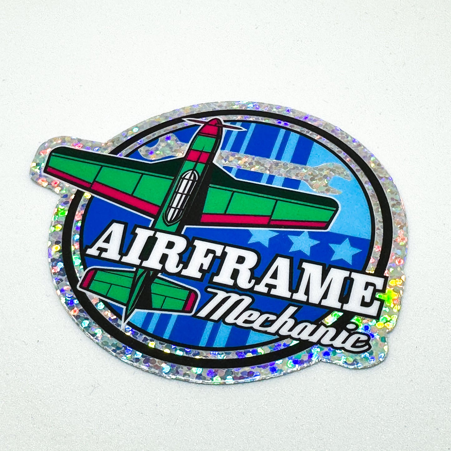Airframe Mechanic Glitter Sticker