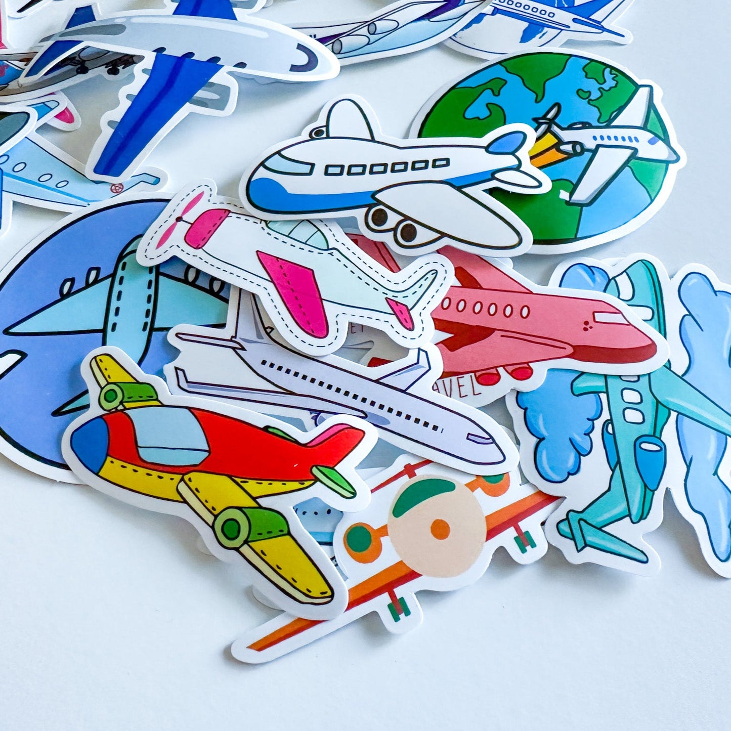 Cute Airplane Stickers - 50 pcs.