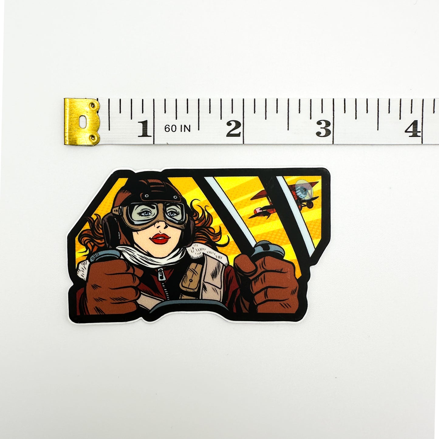 Pop Art Women Pilot Stickers