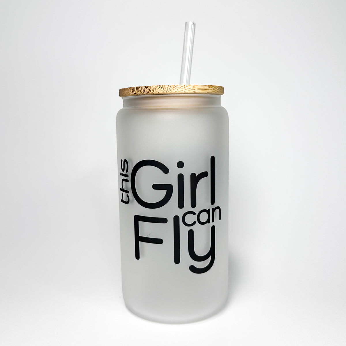 This Girl Can Fly Glass Can Tumbler