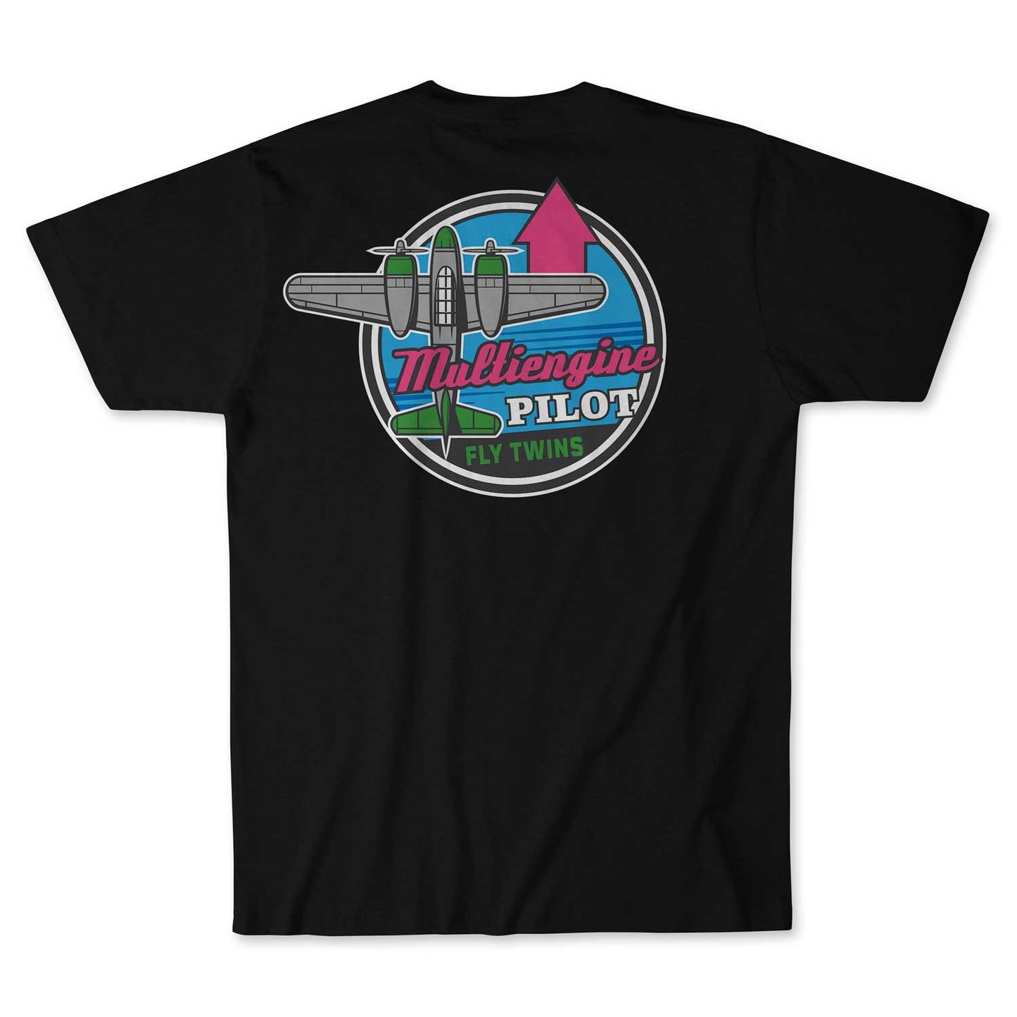 Multiengine Pilot Retro T-shirt
