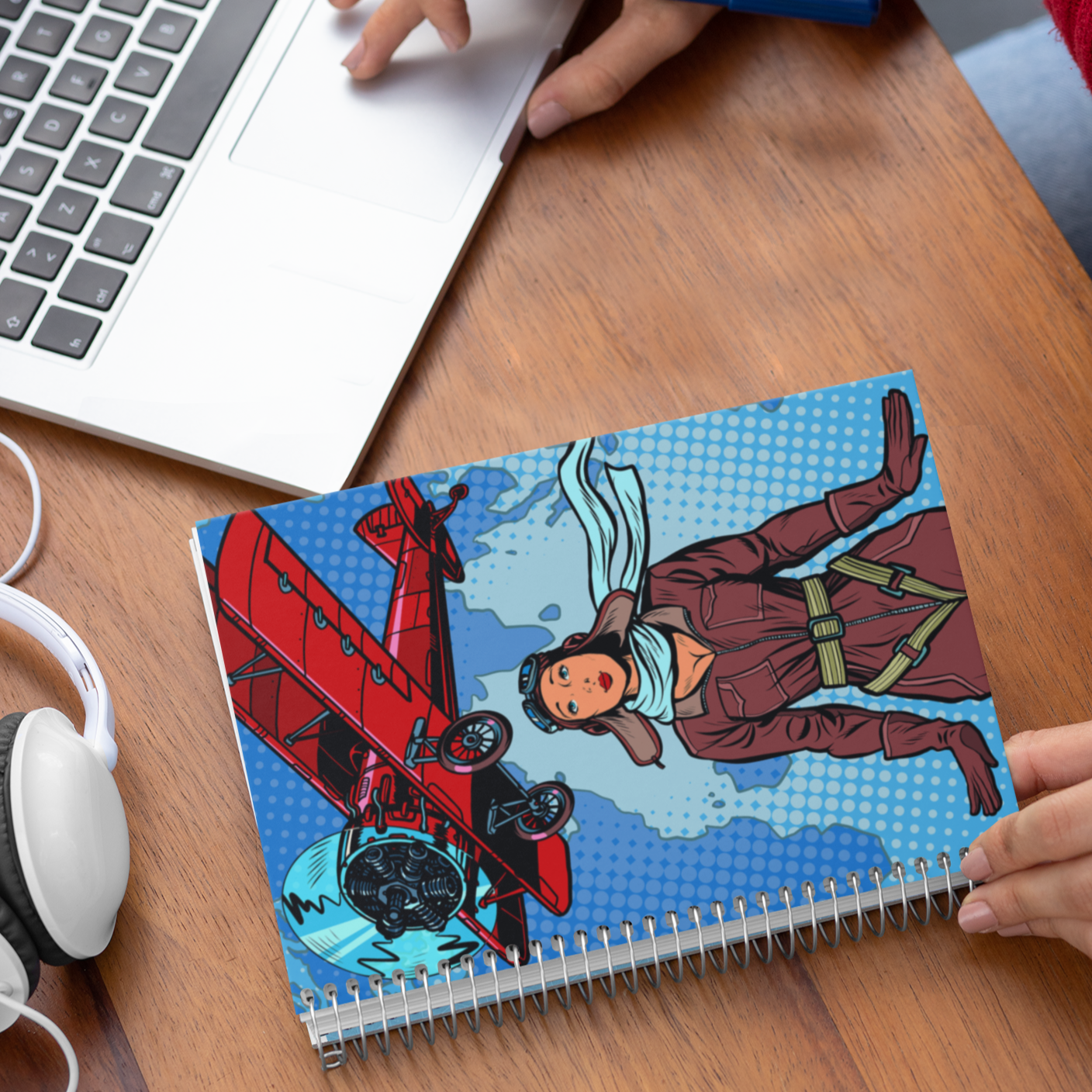 Pop Art Female Pilot Spiral Notebooks