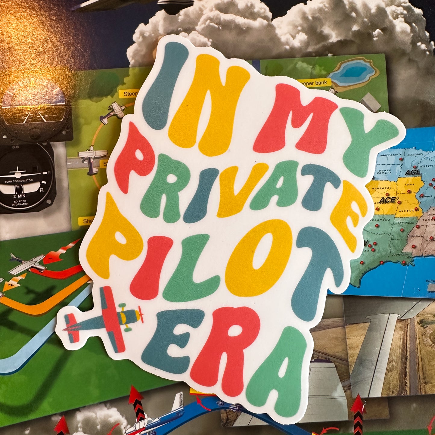 In My Private Pilot Era 4" Sticker