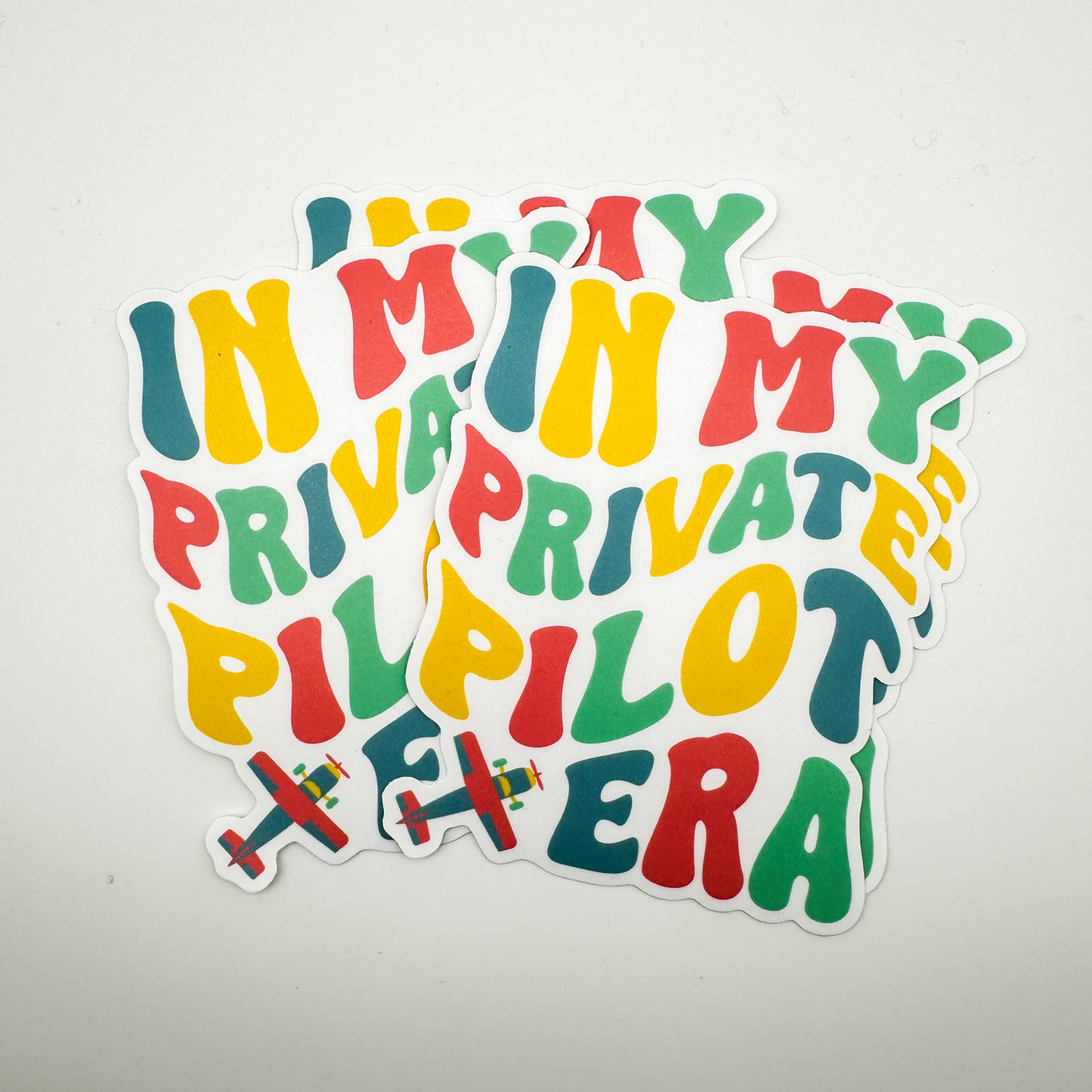 In My Private Pilot Era 4" Sticker