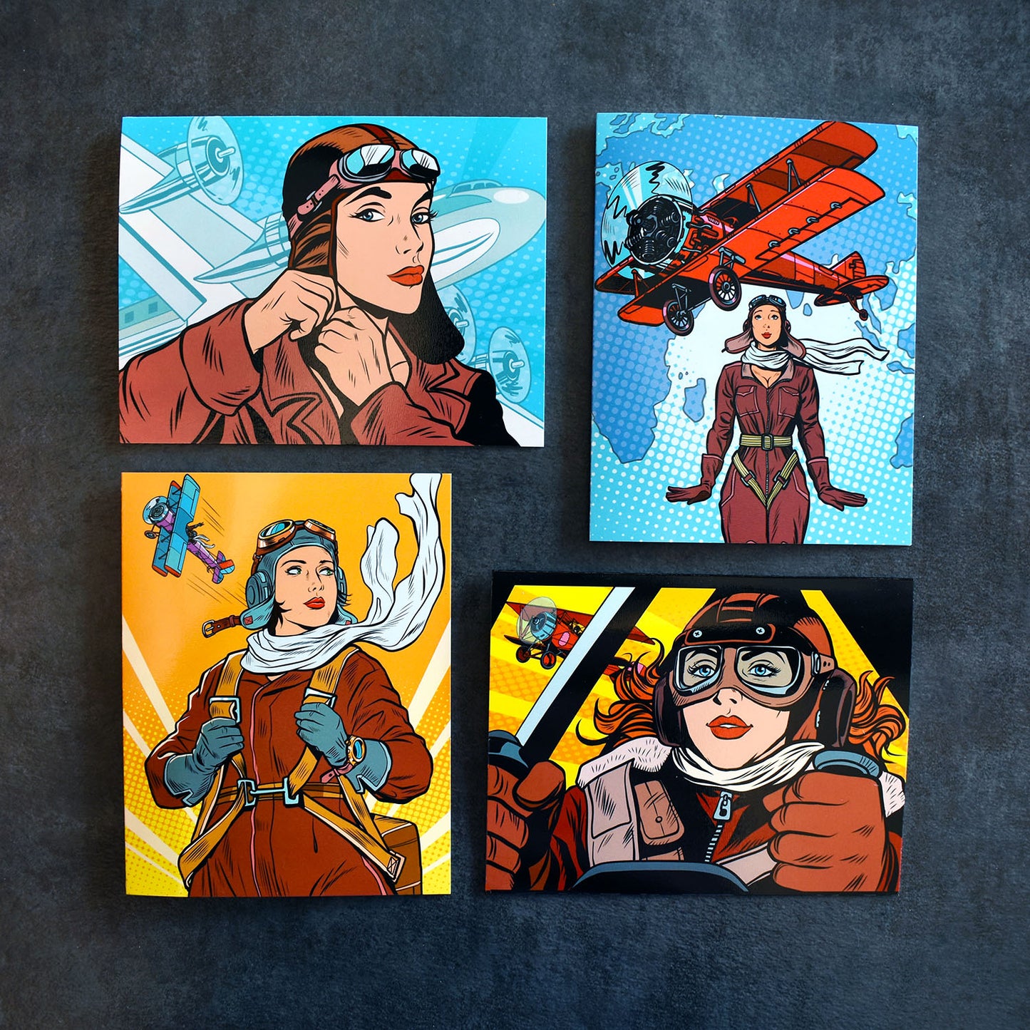 Pop Art Women Pilot Stickers
