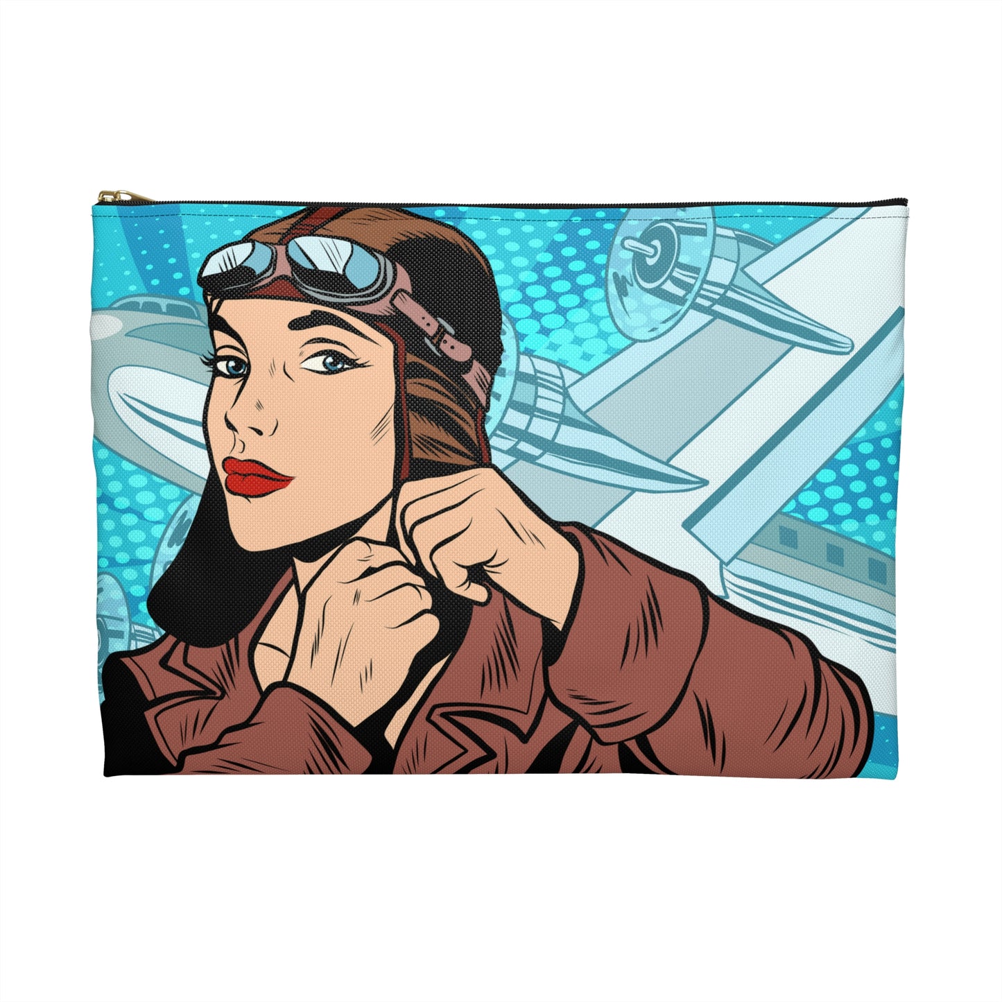 Preflight Focus | Pop Art Aviatrix Zippered Accessory Pouches