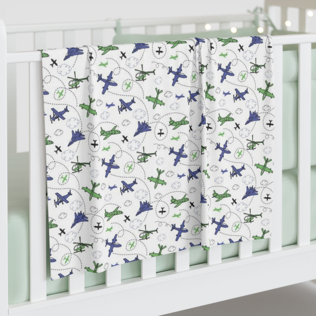 Aviation Flight Paths | Baby Swaddle Blanket