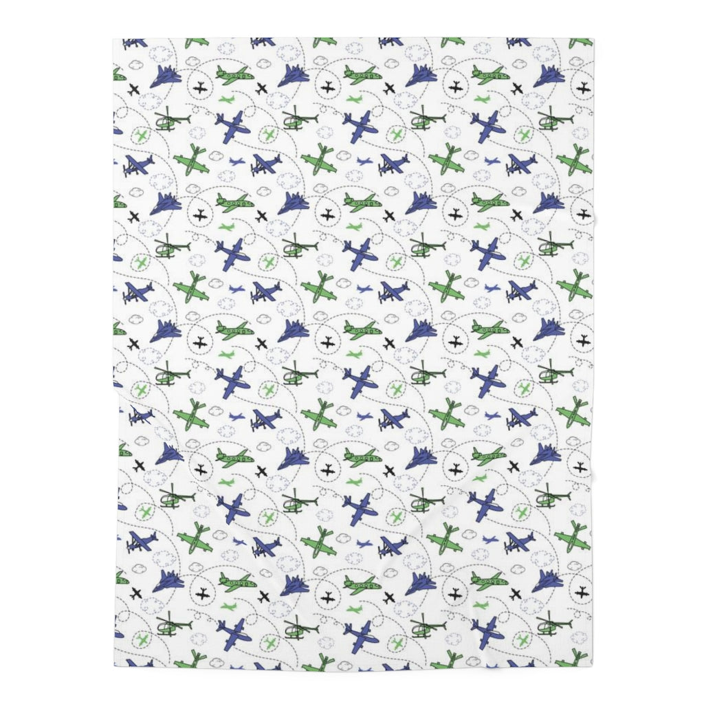 Aviation Flight Paths | Baby Swaddle Blanket