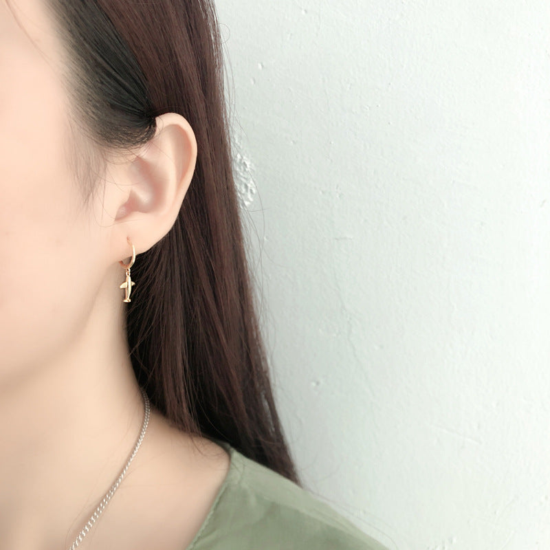 Plane Hoop Earrings