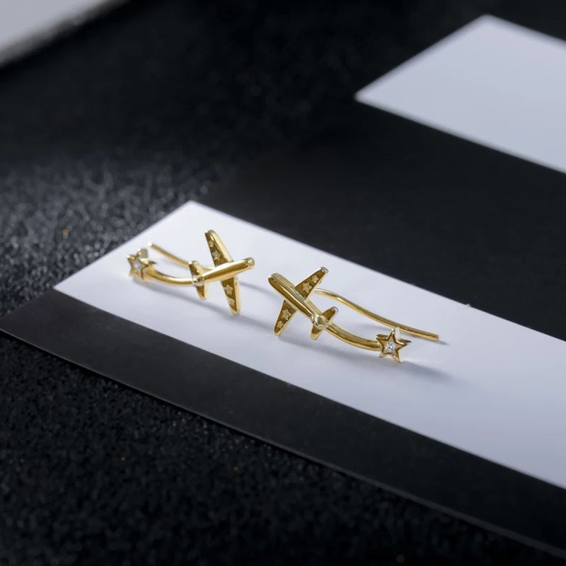 Aerobatic Star Earrings