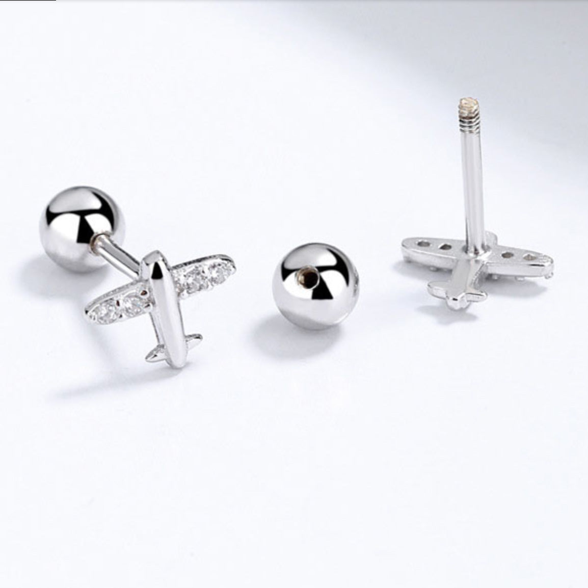 Tiny Too Airplane Earrings