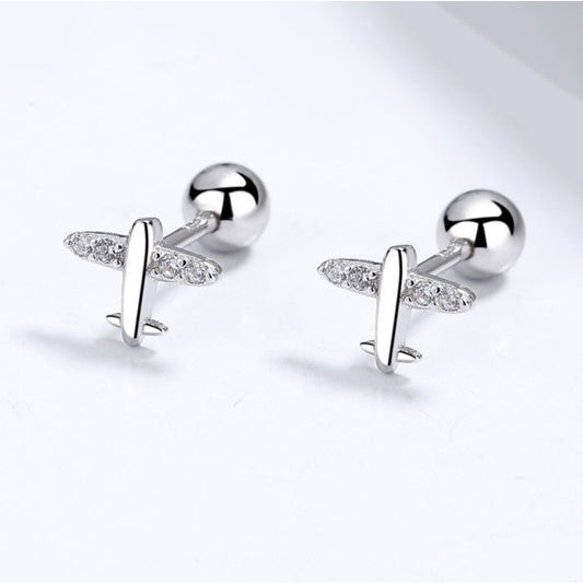 Tiny Too Airplane Earrings
