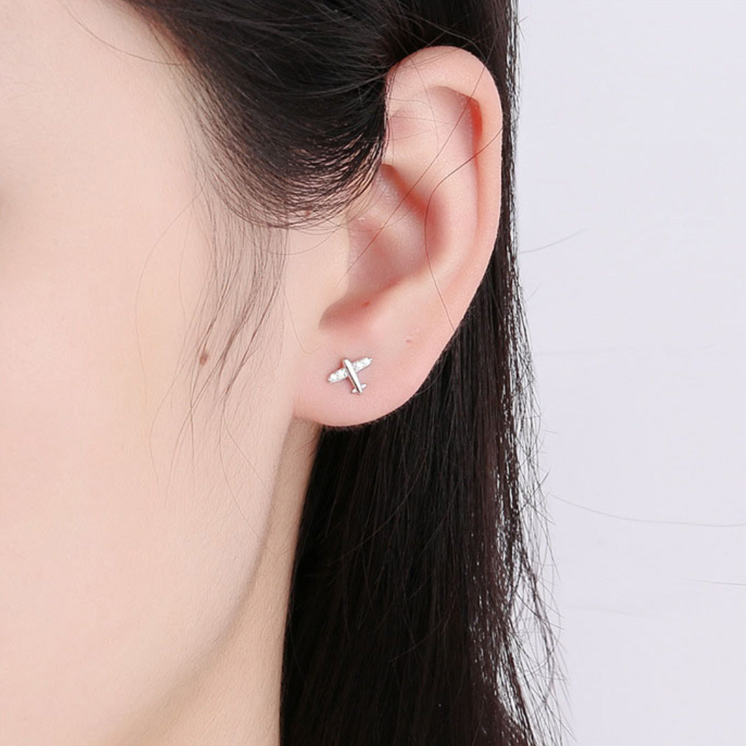 Tiny Too Airplane Earrings