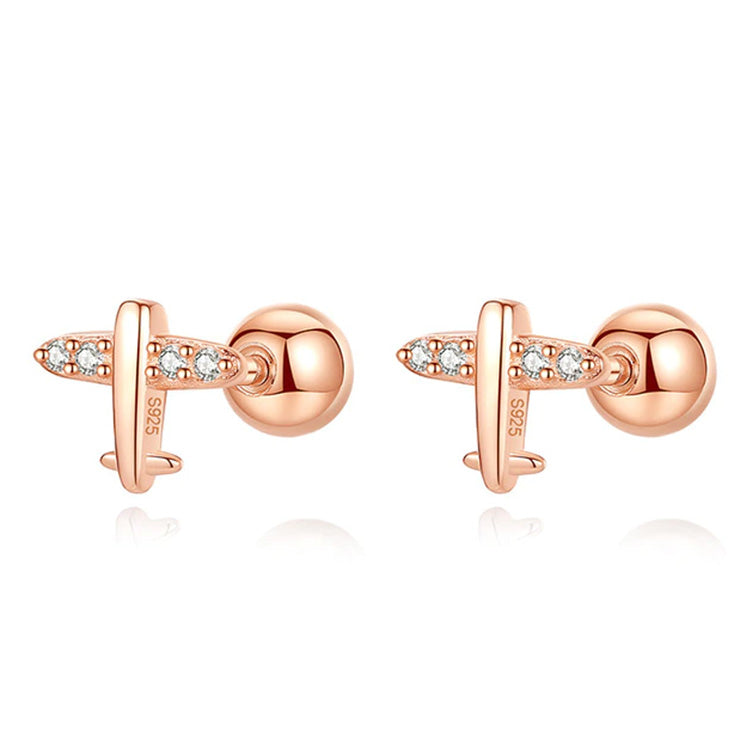 Tiny Too Airplane Earrings
