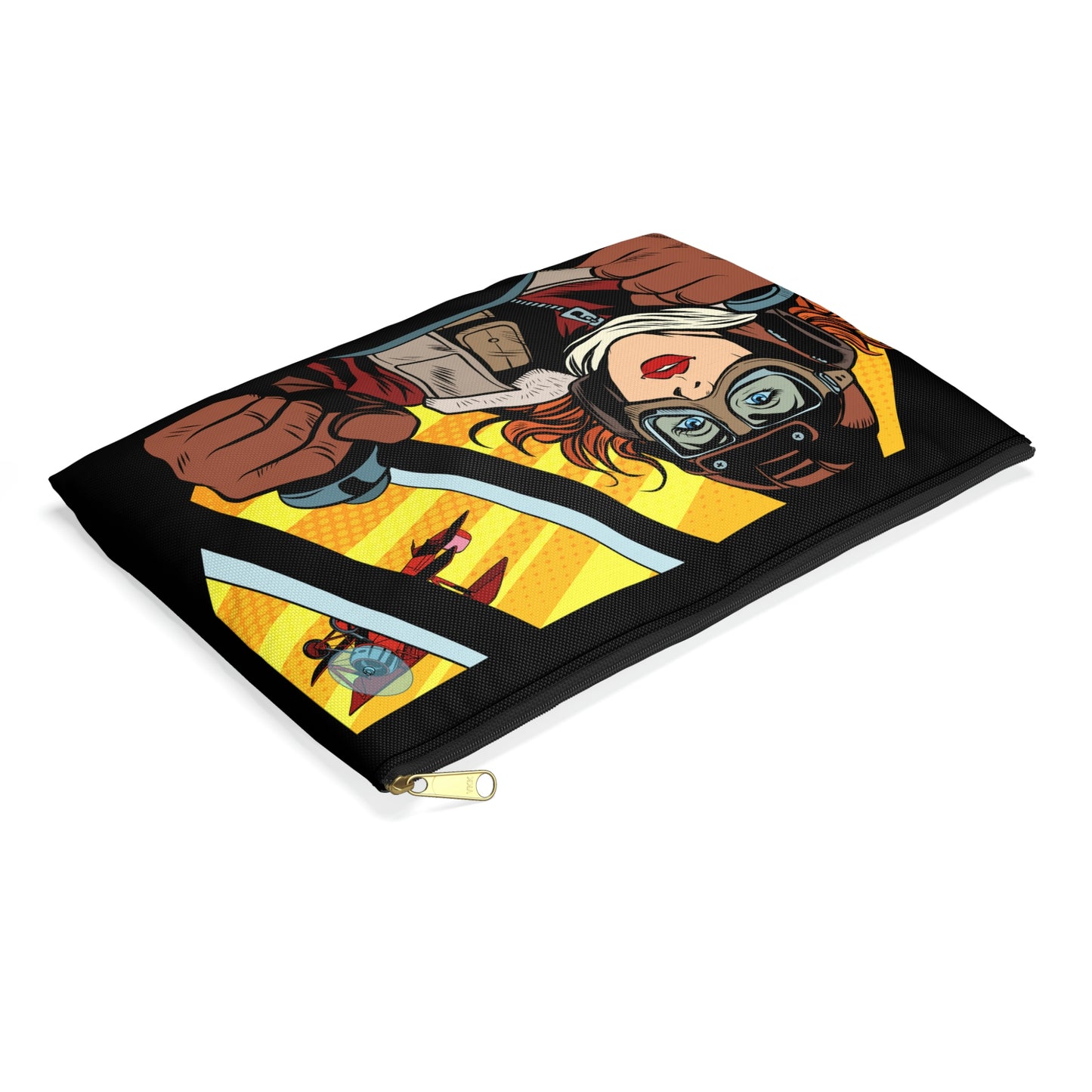 Fly the Plane | Pop Art Aviatrix Zippered Accessory Pouches