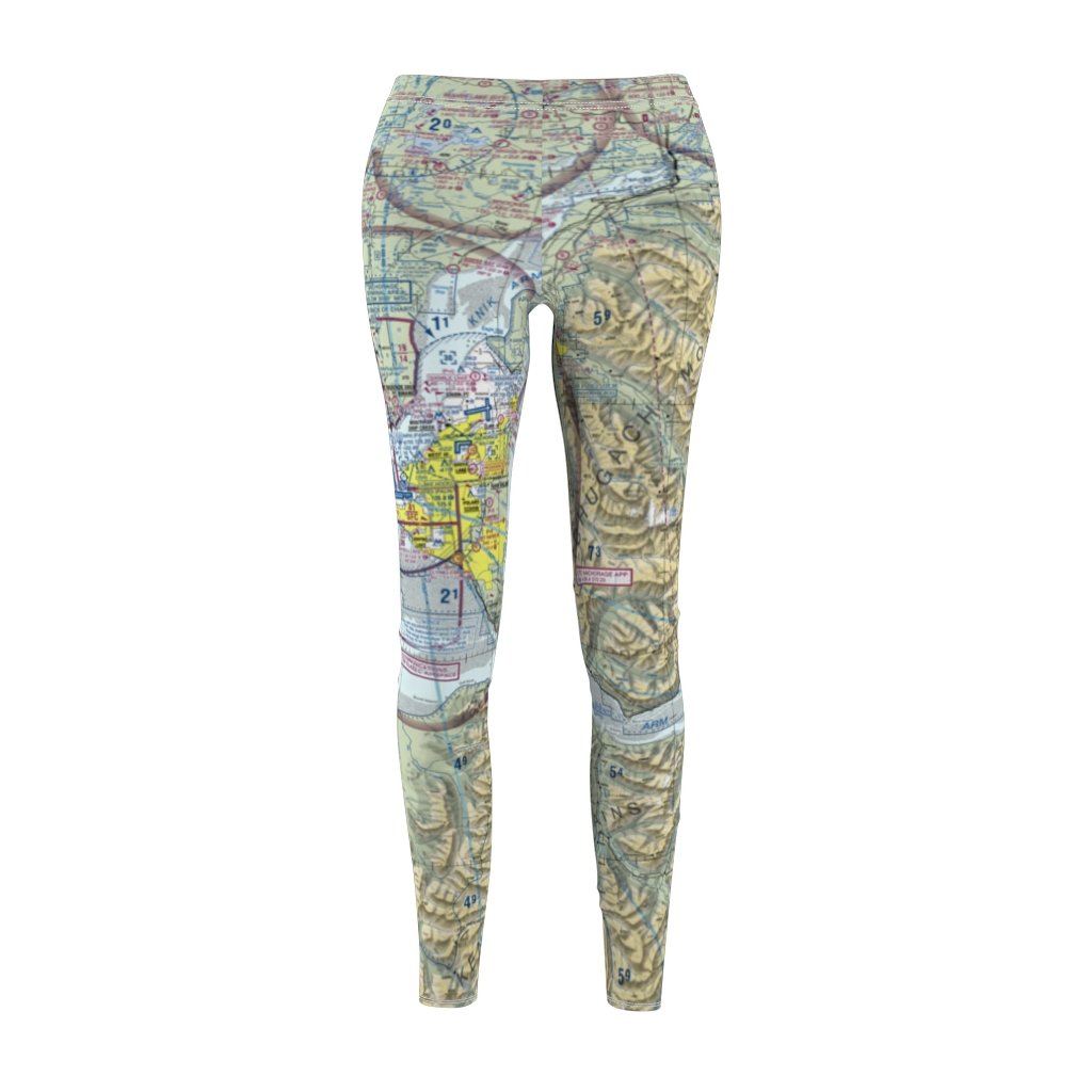 Anchorage ANC Chart | Women's Casual Leggings All Over Prints for women in aviation