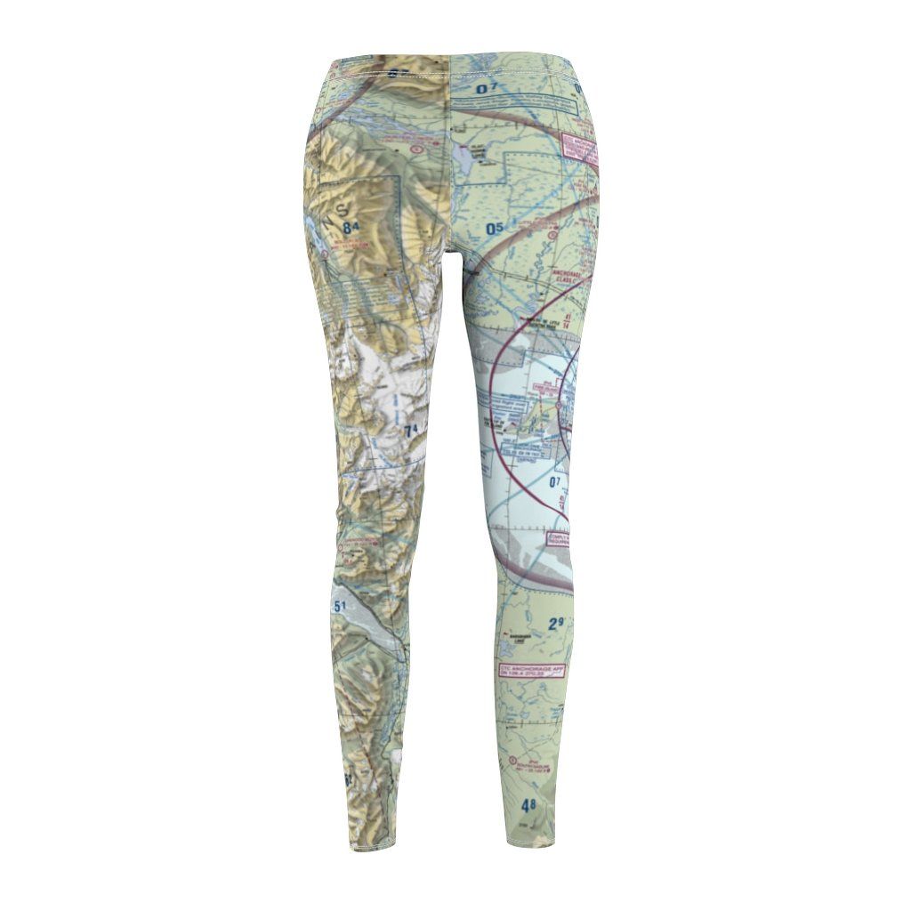 Anchorage ANC Chart | Women's Casual Leggings All Over Prints for women in aviation