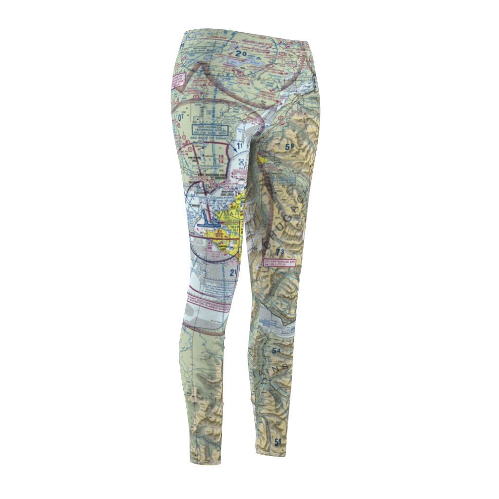Anchorage ANC Chart | Women's Casual Leggings All Over Prints for women in aviation