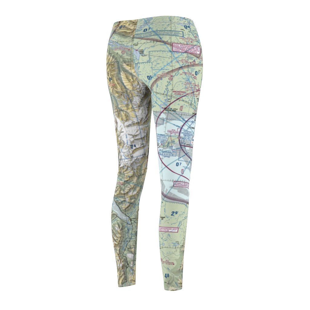 Anchorage ANC Chart | Women's Casual Leggings All Over Prints for women in aviation