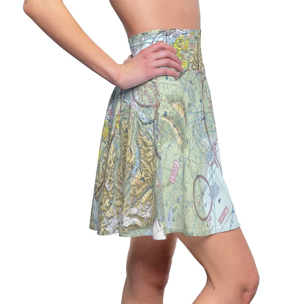 Anchorage Terminal Chart | Women's Skirt All Over Prints for women in aviation