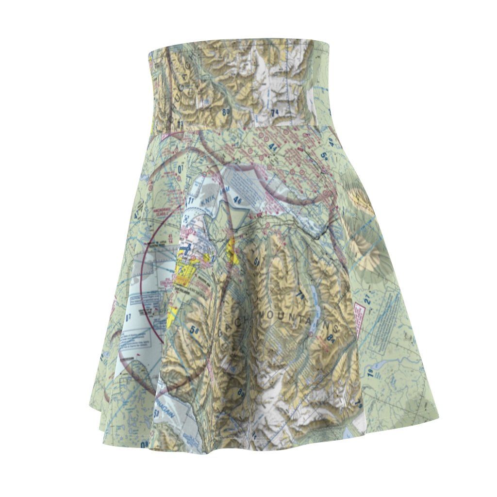 Anchorage Terminal Chart | Women's Skirt All Over Prints for women in aviation