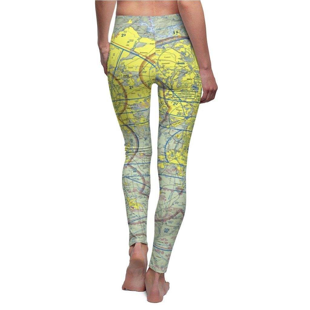 Atlanta ATL Chart | Women's Casual Leggings All Over Prints for women in aviation
