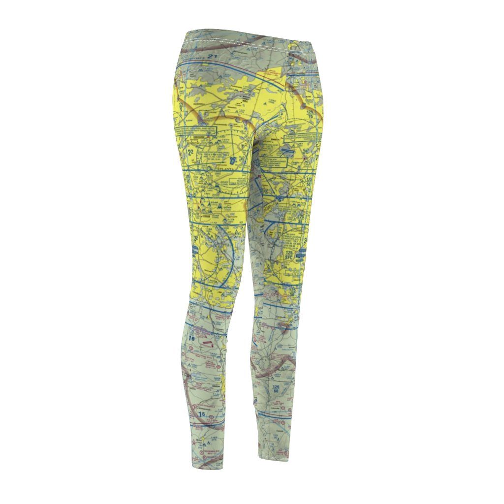 Atlanta ATL Chart | Women's Casual Leggings All Over Prints for women in aviation