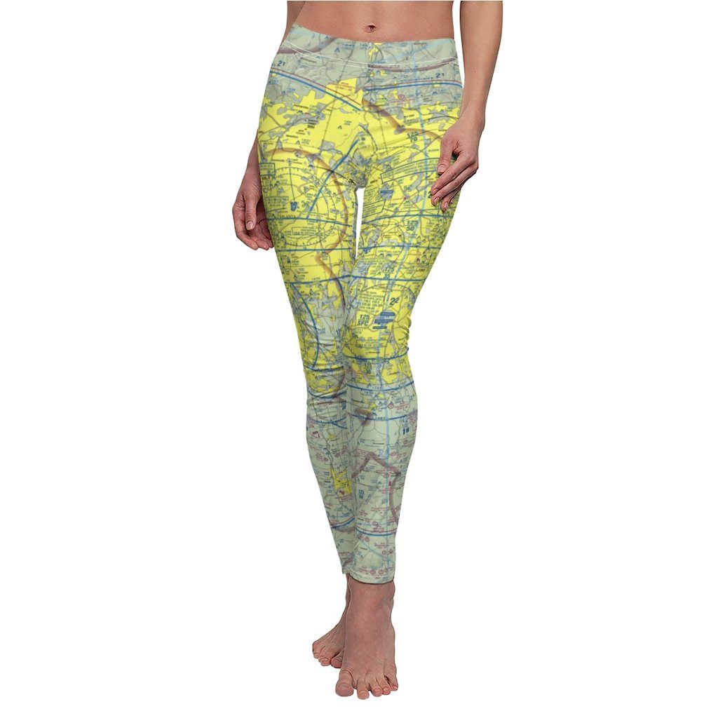 Atlanta ATL Chart | Women's Casual Leggings All Over Prints for women in aviation