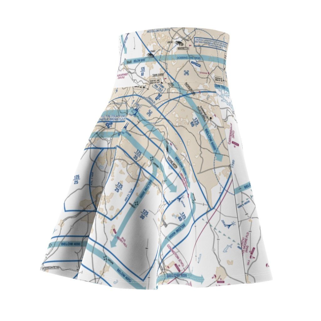 Atlanta Flyway Chart | Women's Skirt All Over Prints for women in aviation