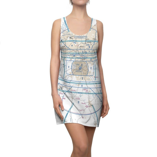 Atlanta Women's Flyway Chart Racerback Dress All Over Prints 2XL for women in aviation