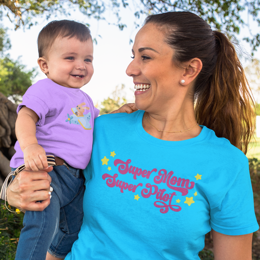 Super Mom Super Pilot t-shirt