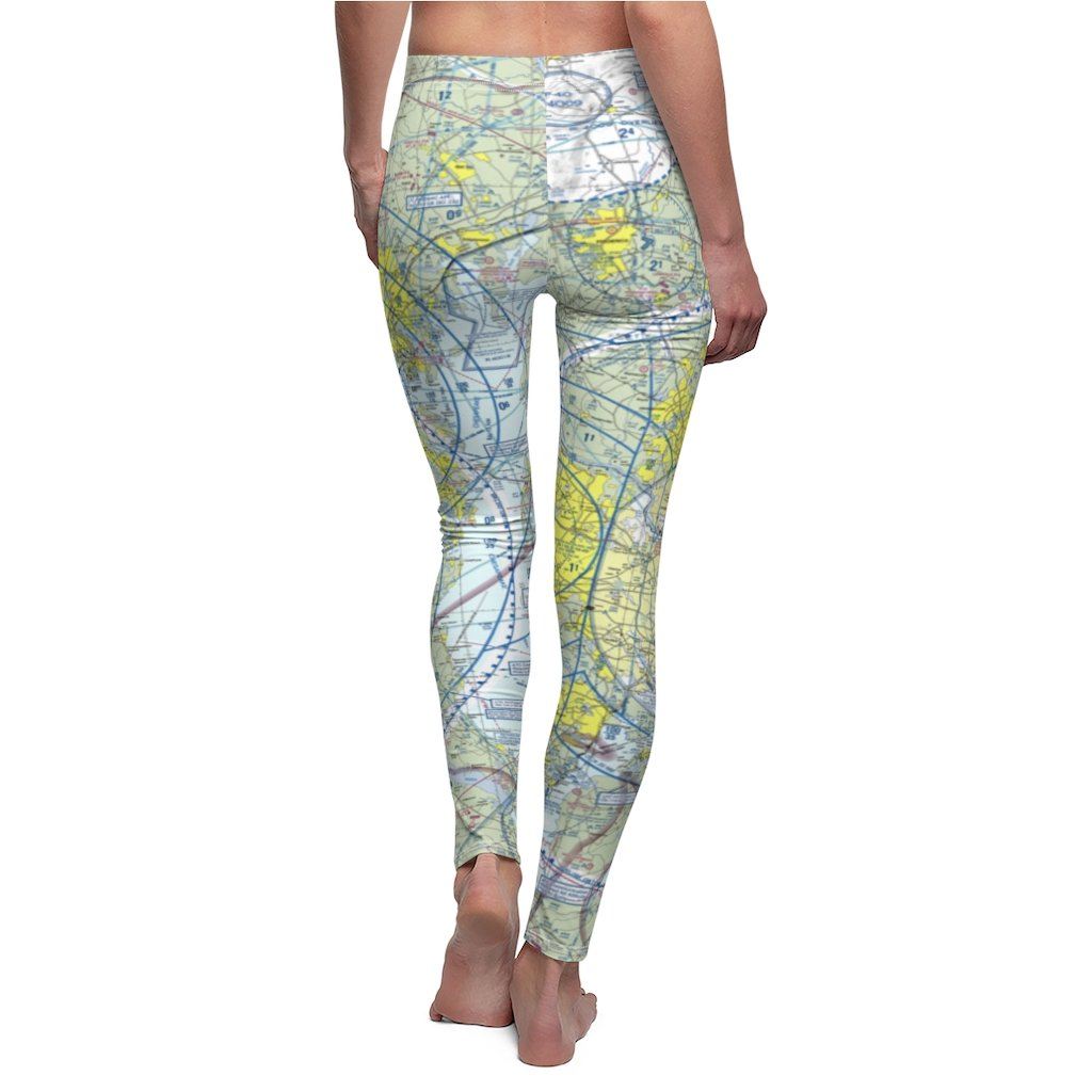 Baltimore Washington BWI DCA LGA Chart | Women's Casual Leggings All Over Prints for women in aviation