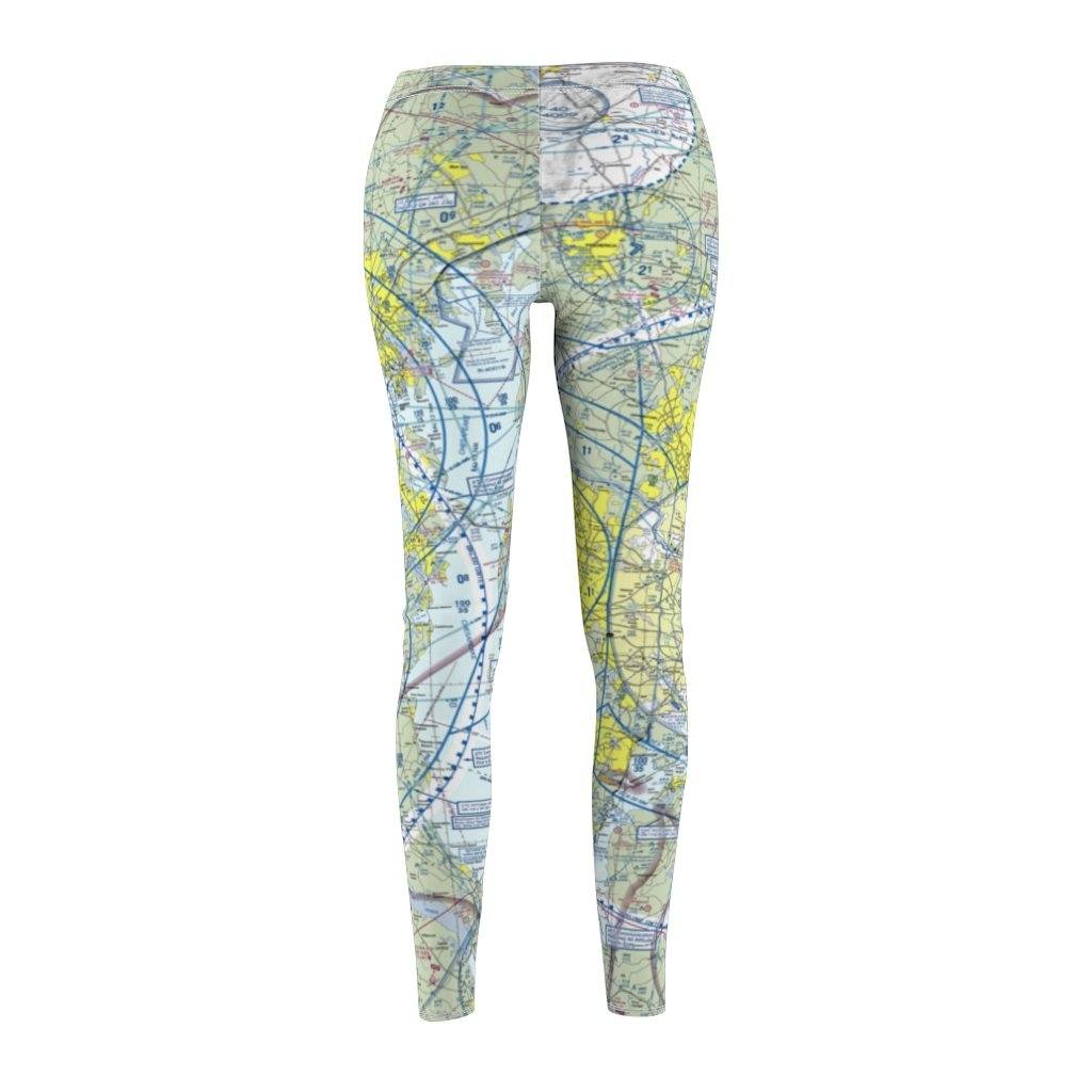 Baltimore Washington BWI DCA LGA Chart | Women's Casual Leggings All Over Prints for women in aviation