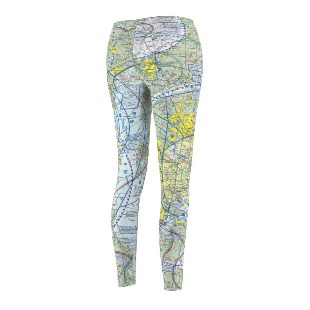Baltimore Washington BWI DCA LGA Chart | Women's Casual Leggings All Over Prints for women in aviation