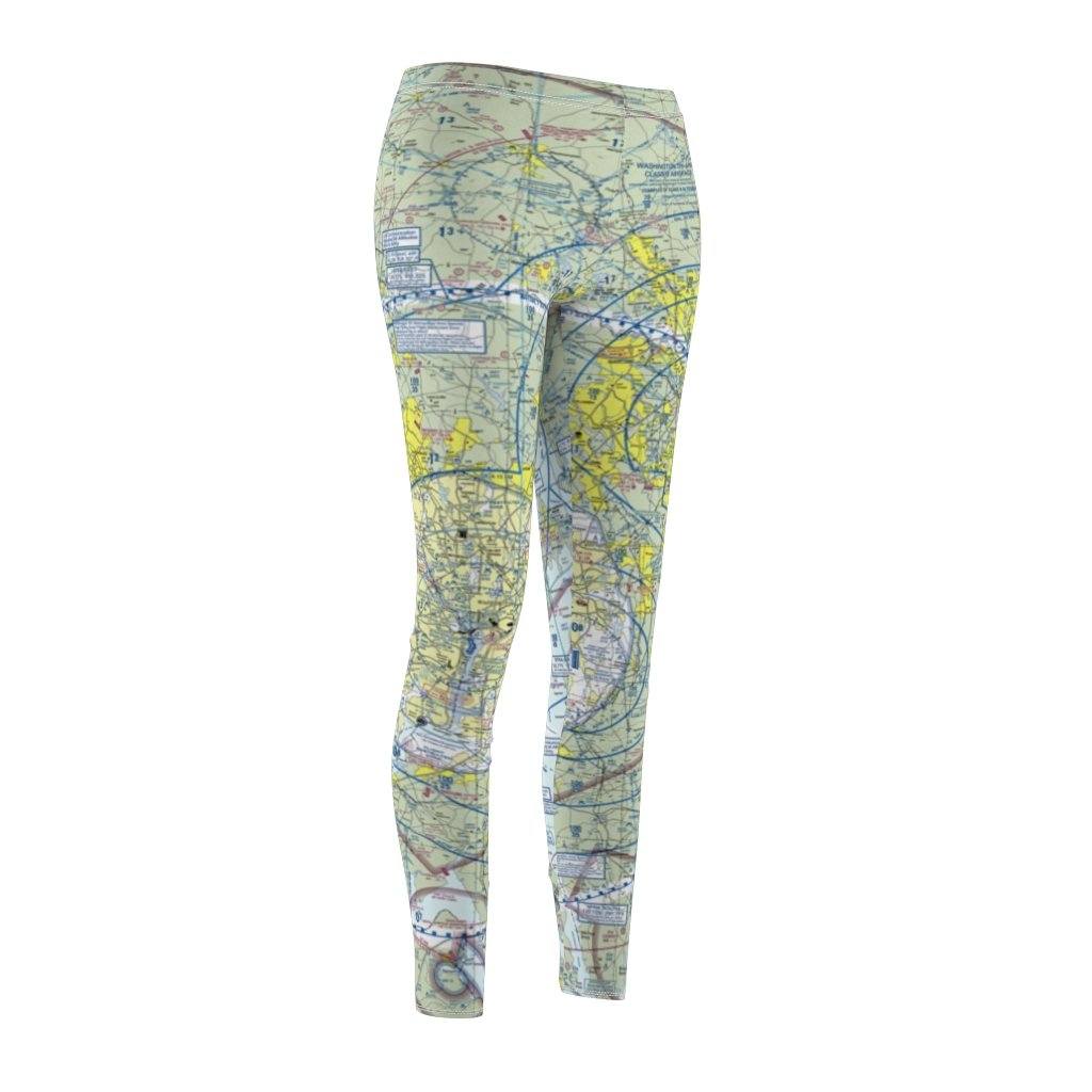 Baltimore Washington BWI DCA LGA Chart | Women's Casual Leggings All Over Prints for women in aviation