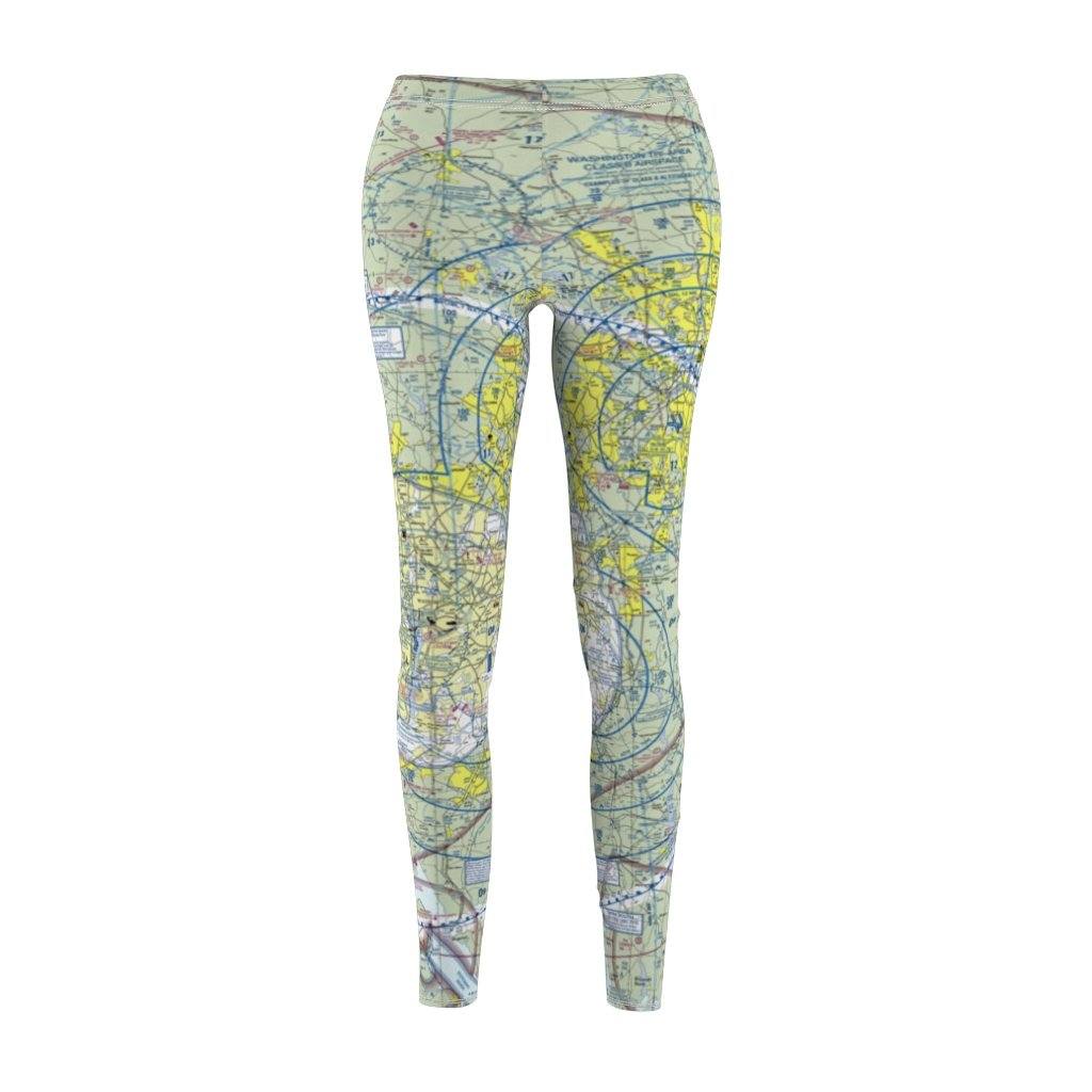 Baltimore Washington BWI DCA LGA Chart | Women's Casual Leggings All Over Prints for women in aviation